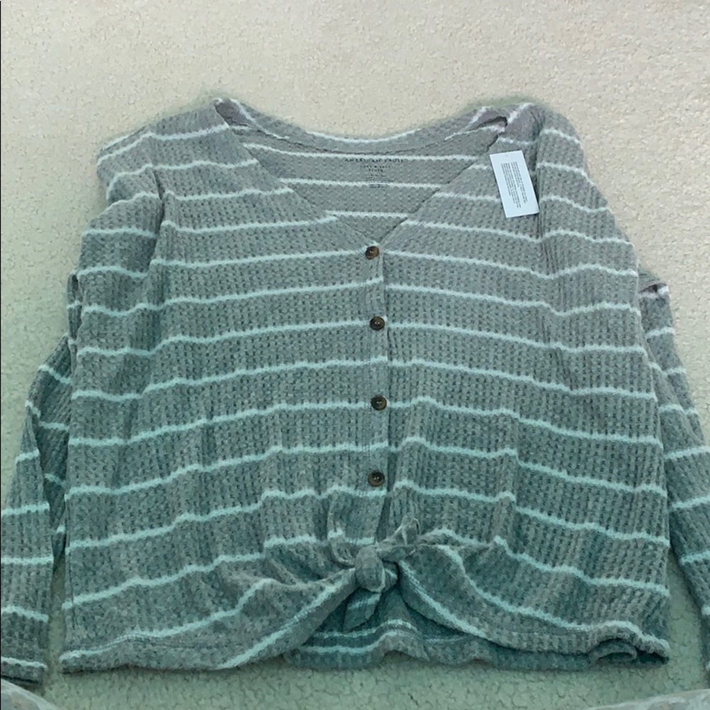 American Eagle Grey Soft and Sexy sweater.